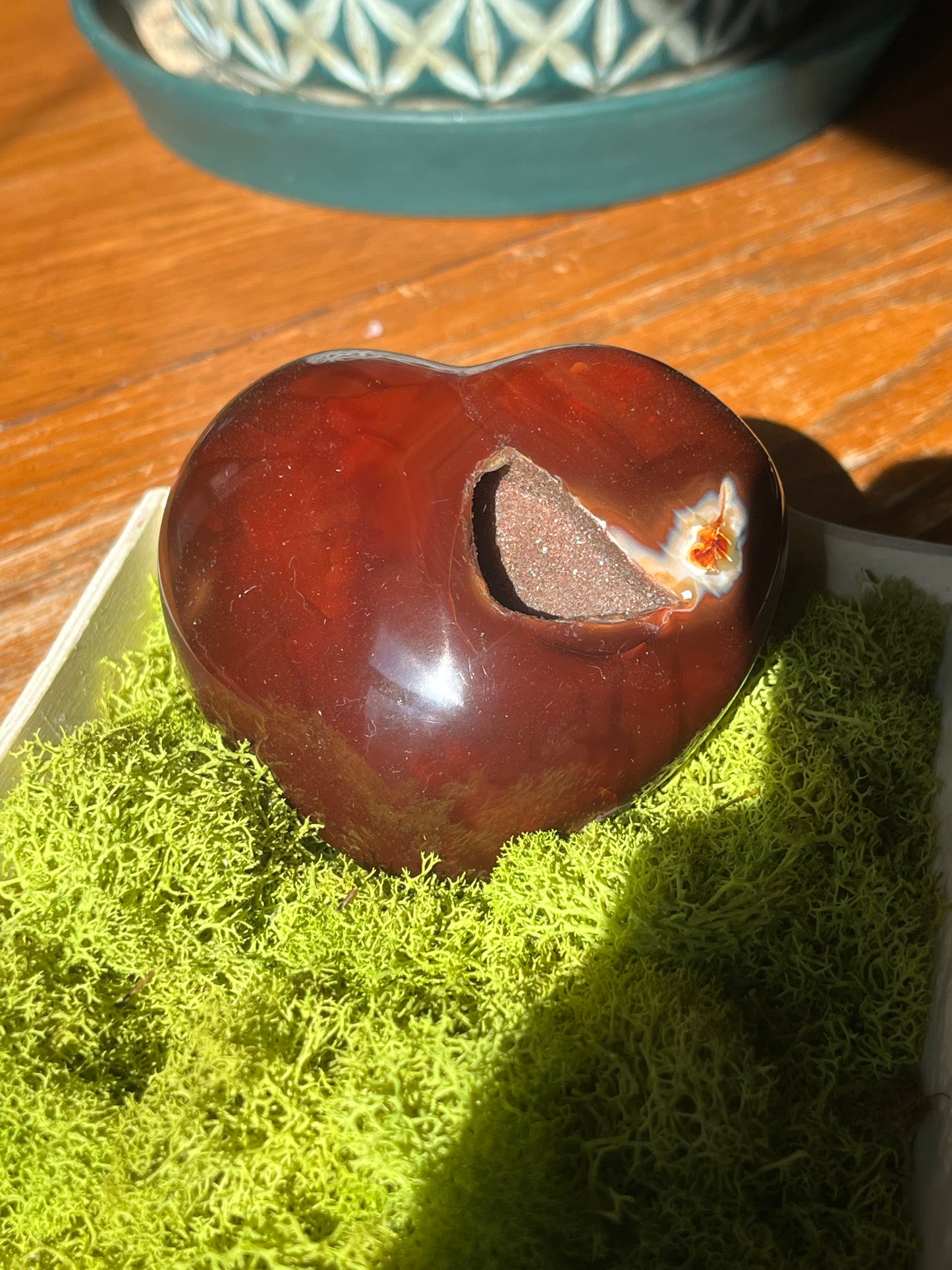 Druzy Carnelian Heart from Madagascar