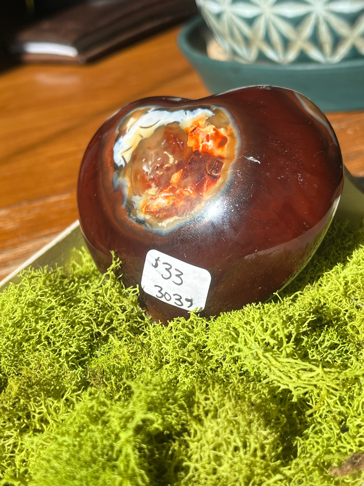Druzy Carnelian Heart from Madagascar