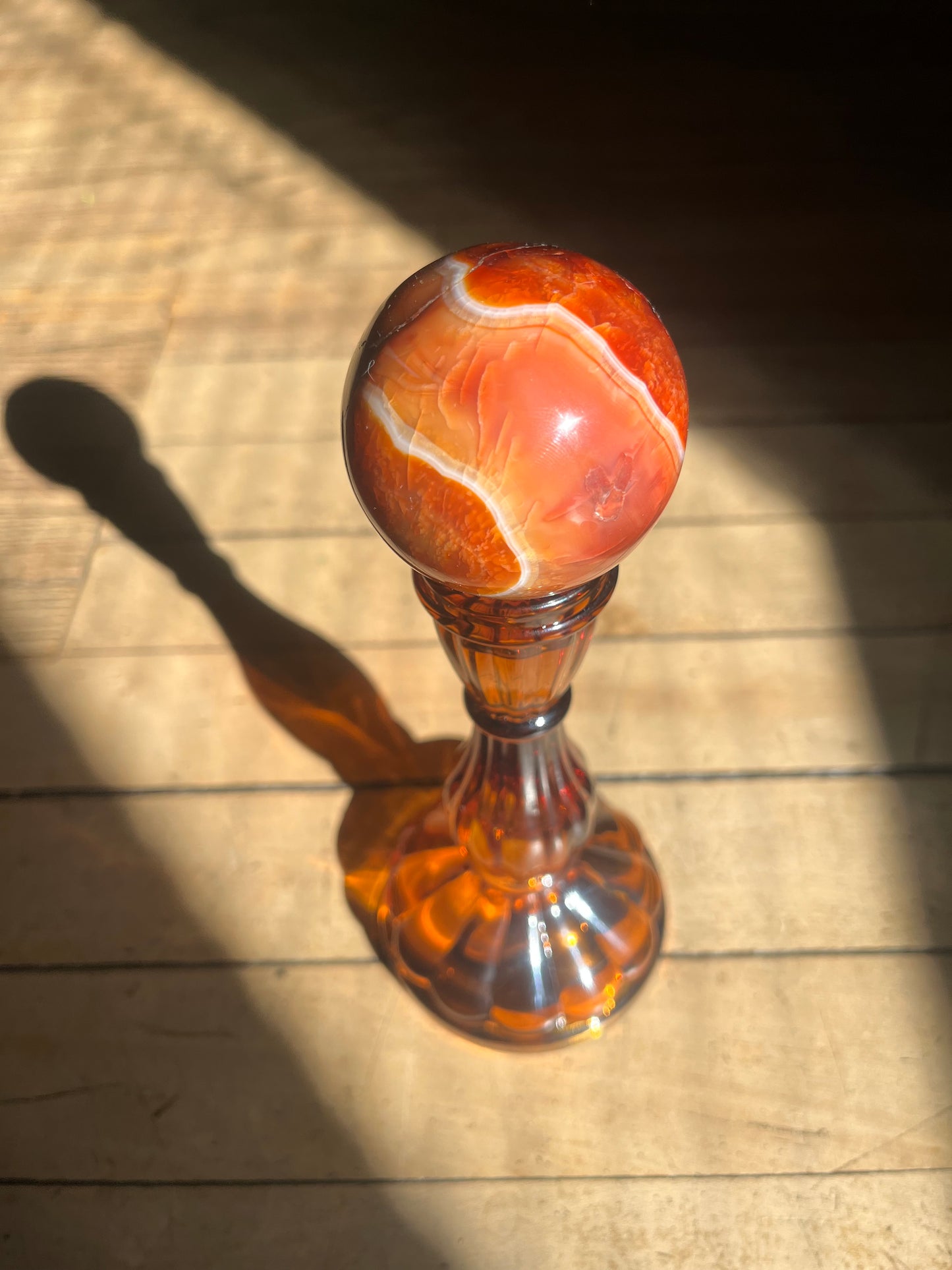 Banded Carnelian Sphere from Madagascar