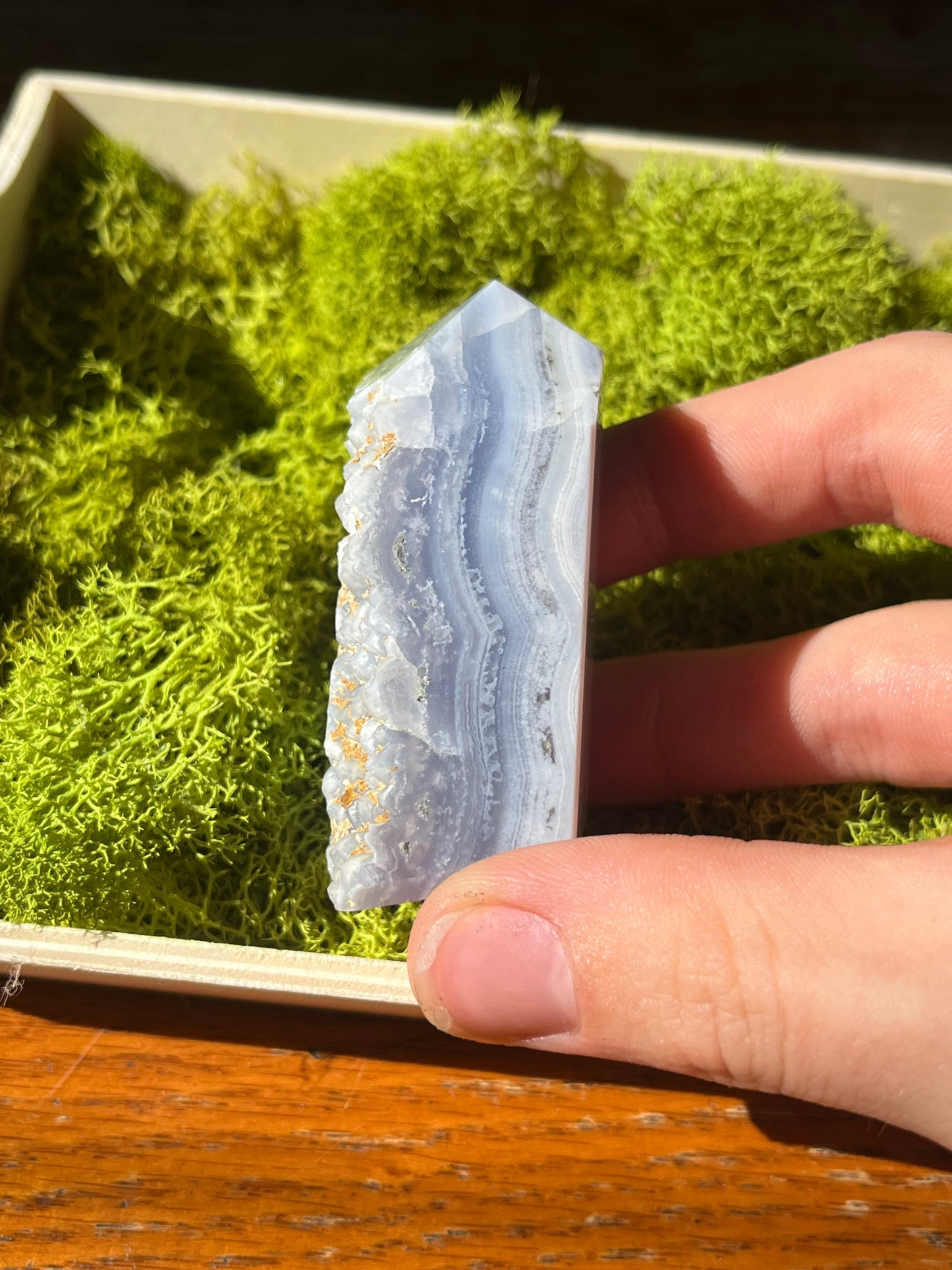 Blue Lace Agate Tower