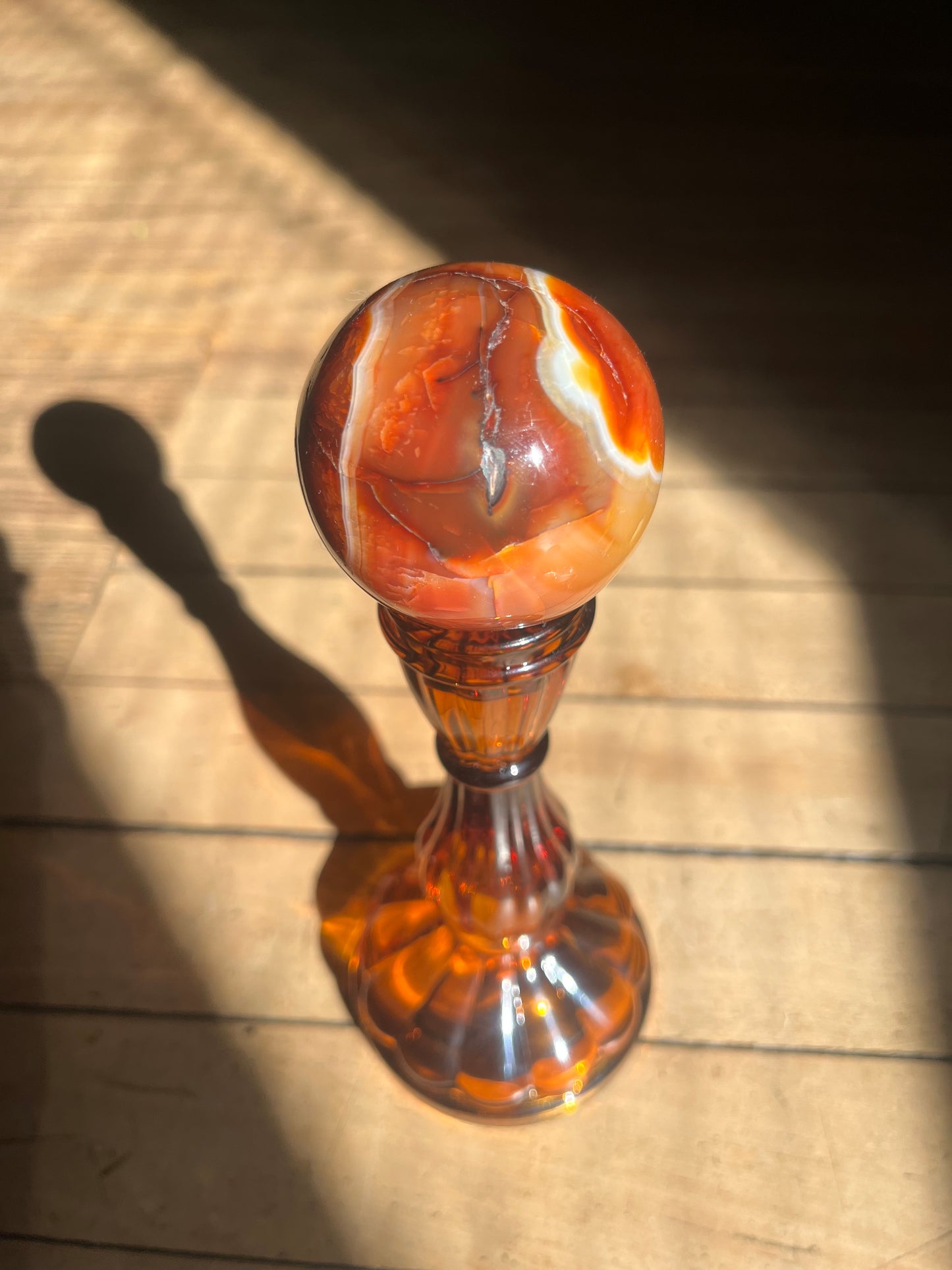Banded Carnelian Sphere from Madagascar