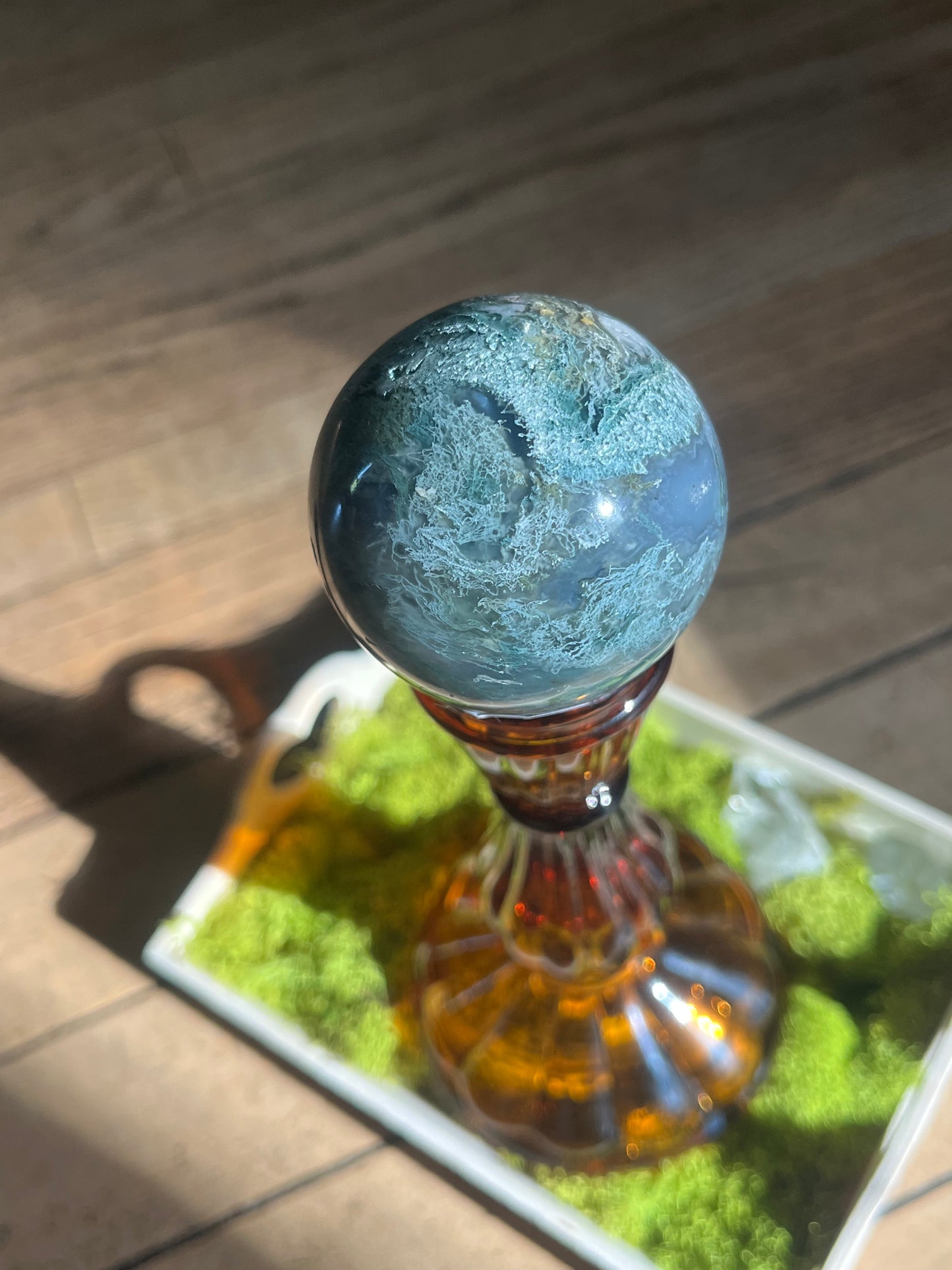 Mossy Agate Sphere from India