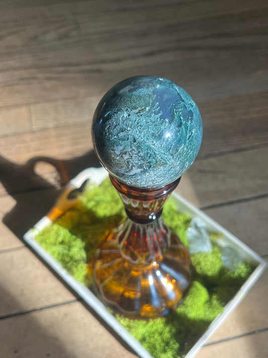 Mossy Agate Sphere from India
