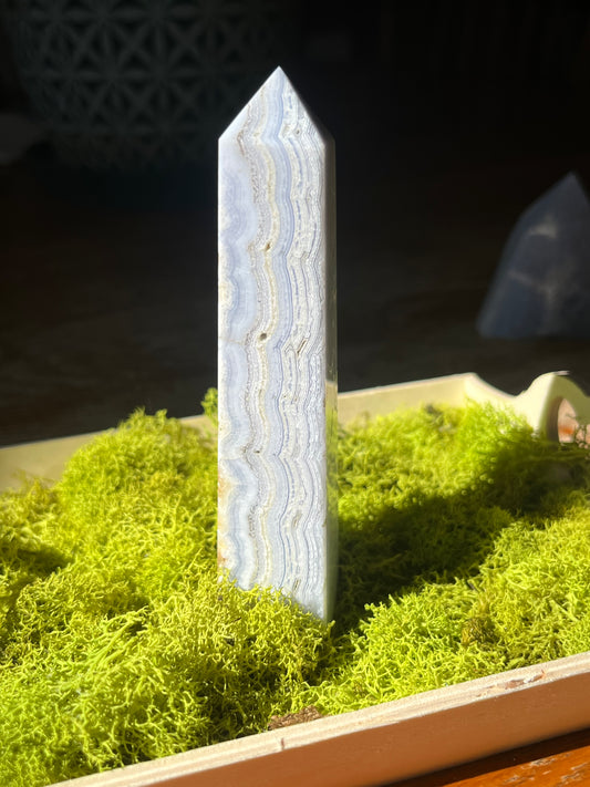 Blue Lace Agate Tower