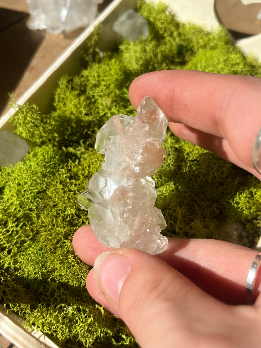 Apophyllite and Chalcedony Stalactite from India